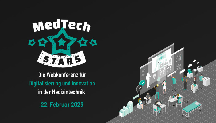 Aufzeichnung: MEDTECH Stars Webkonferenz Medizintechnik: Virtuelles Krankenhaus NRW war mit dabei